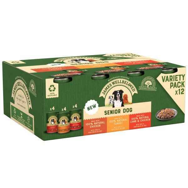 James Wellbeloved Dog Senior Mix Loaf Tin 12x400g