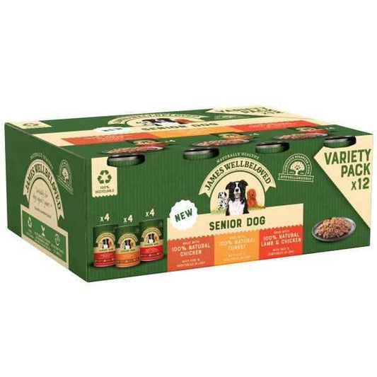 James Wellbeloved Dog Senior Mix Loaf Tin 12x400g
