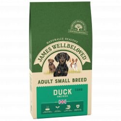 JAMES WELLBELOVED Duck & Rice Adult Small Breed 7.5kg