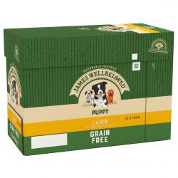 JAMES WELLBELOVED Grain Free Lamb Pouch Puppy 12x100g