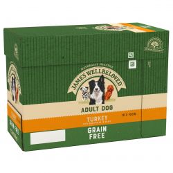 JAMES WELLBELOVED Grain Free Turkey Pouch Adult 12x100g
