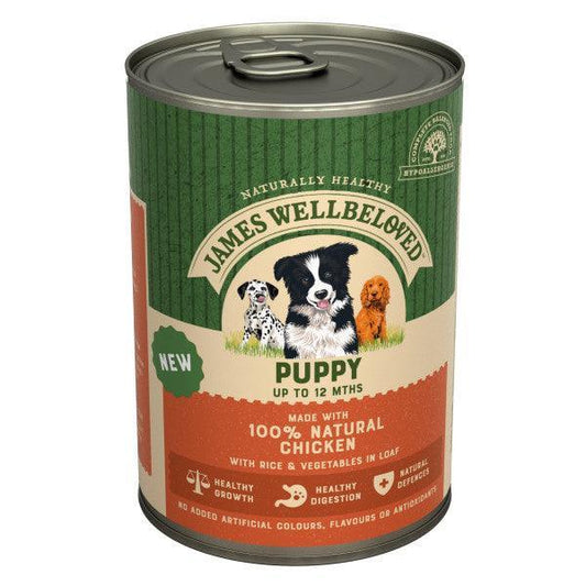 James Wellbeloved Puppy Chicken Loaf Wet Dog Food 400g - Case of 12