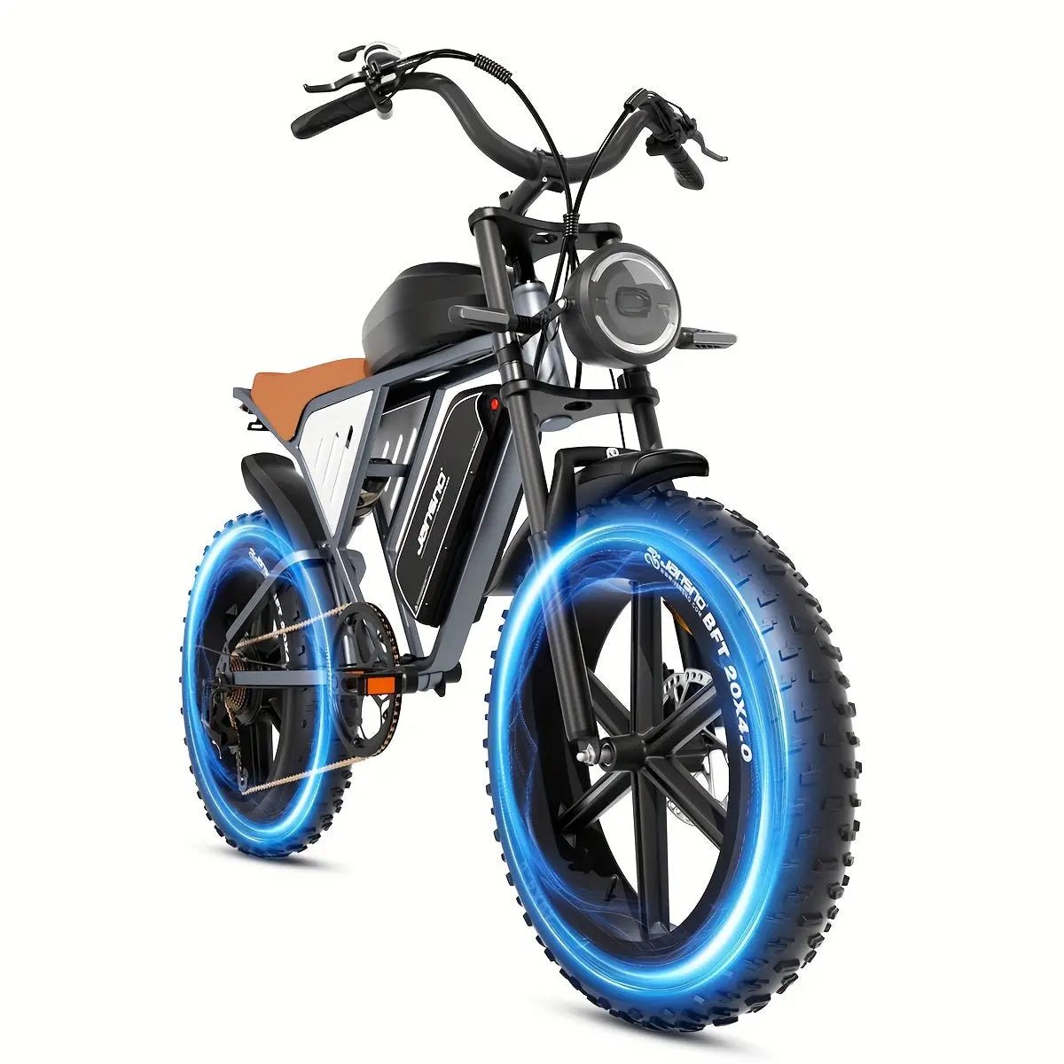 JANSNO Adults Electric Bike with Dual Suspension