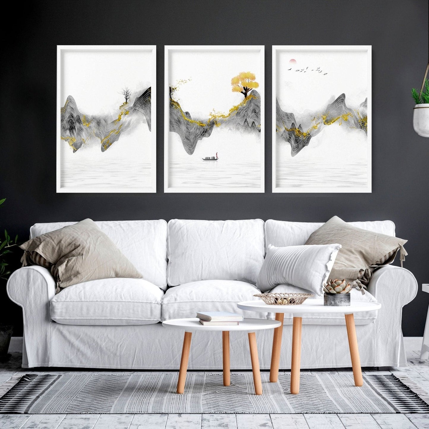 Japanese art prints | set of 3 framed wall art