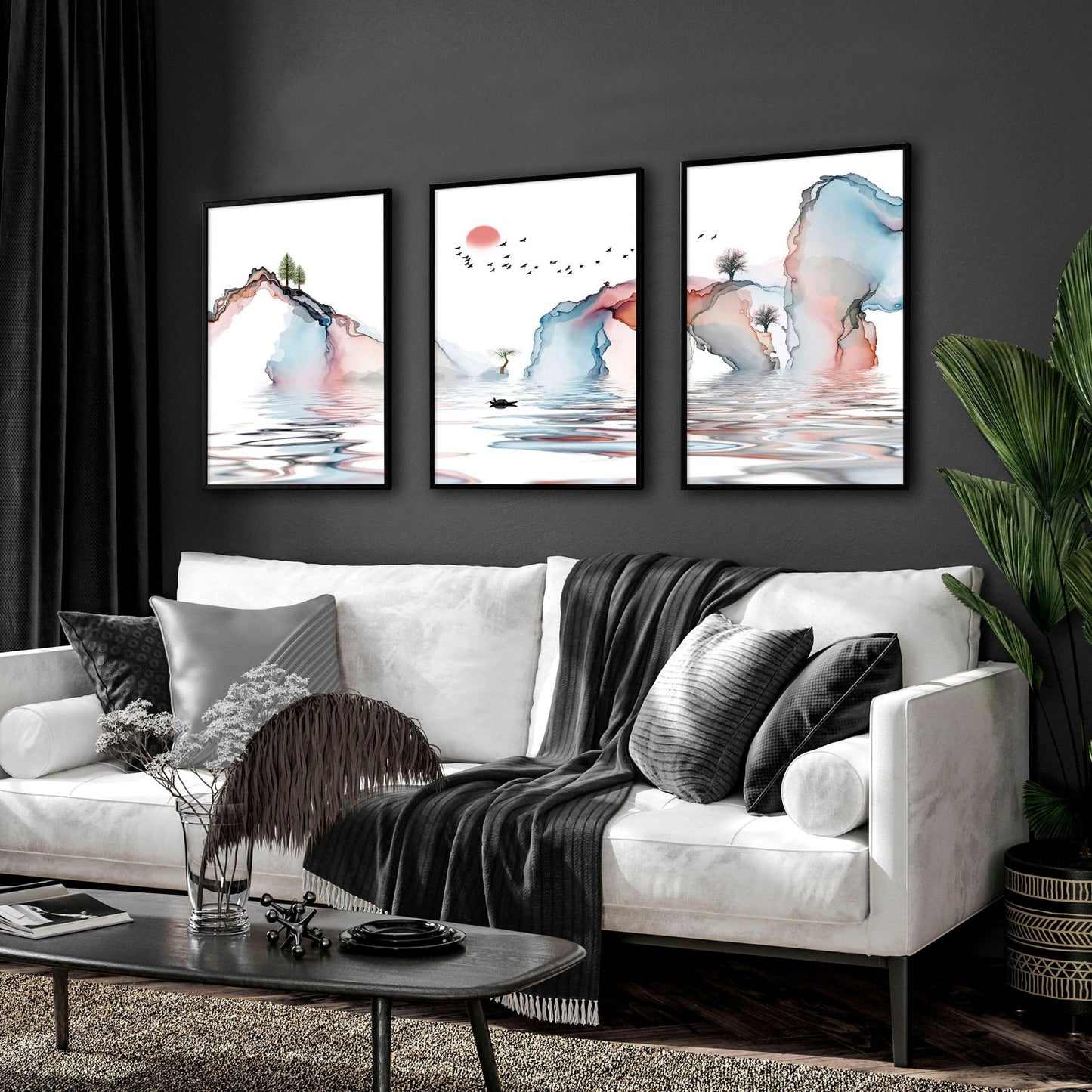 Japan print | set of 3 framed wall art prints