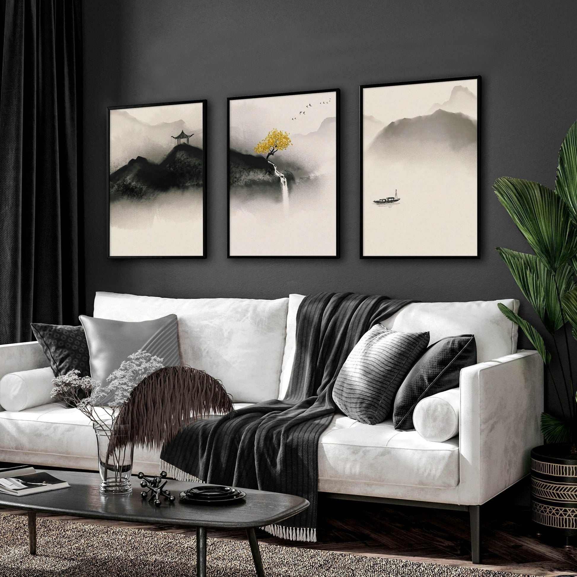 Japanese wall hanging | set of 3 wall art prints