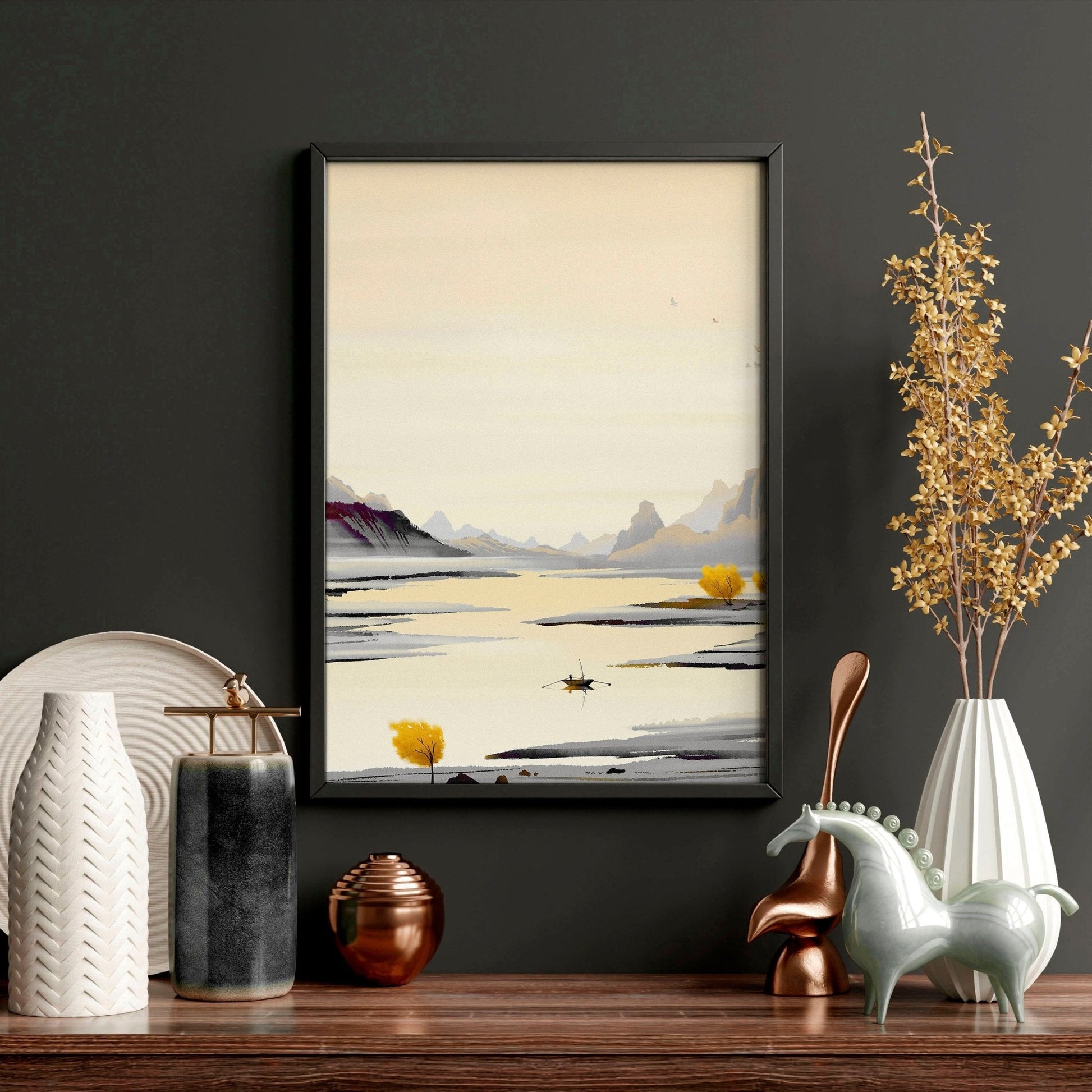 Japanese Landscape Artwork | set of 3 wall art prints