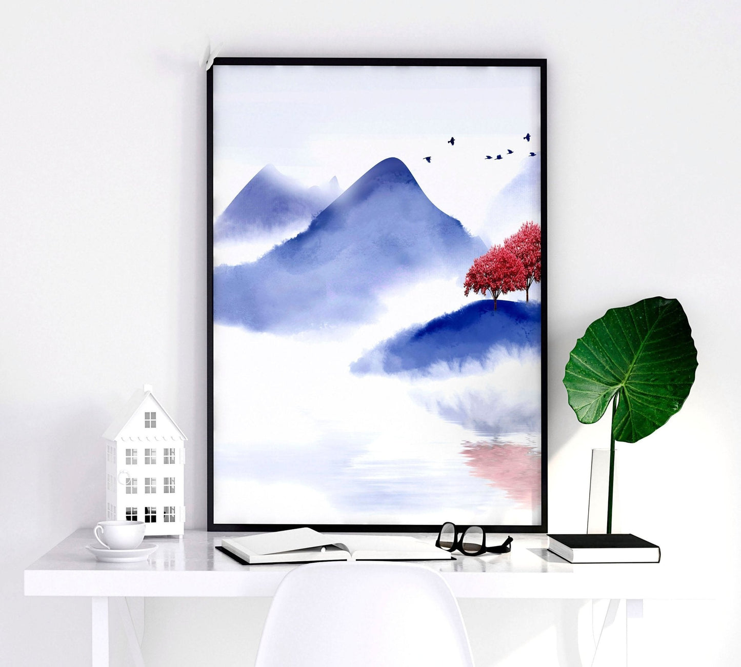 Wall pictures for living room | set of 3 Japanese wall art