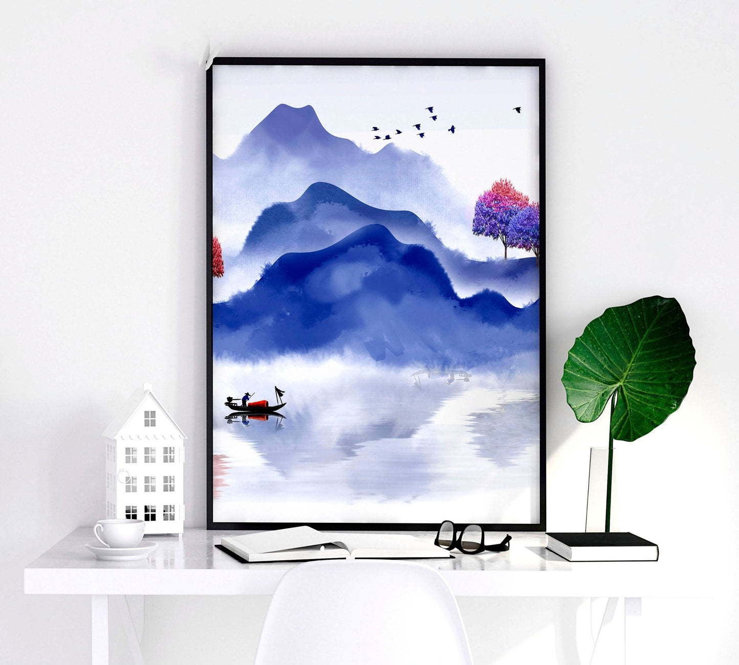 Wall pictures for living room | set of 3 Japanese wall art