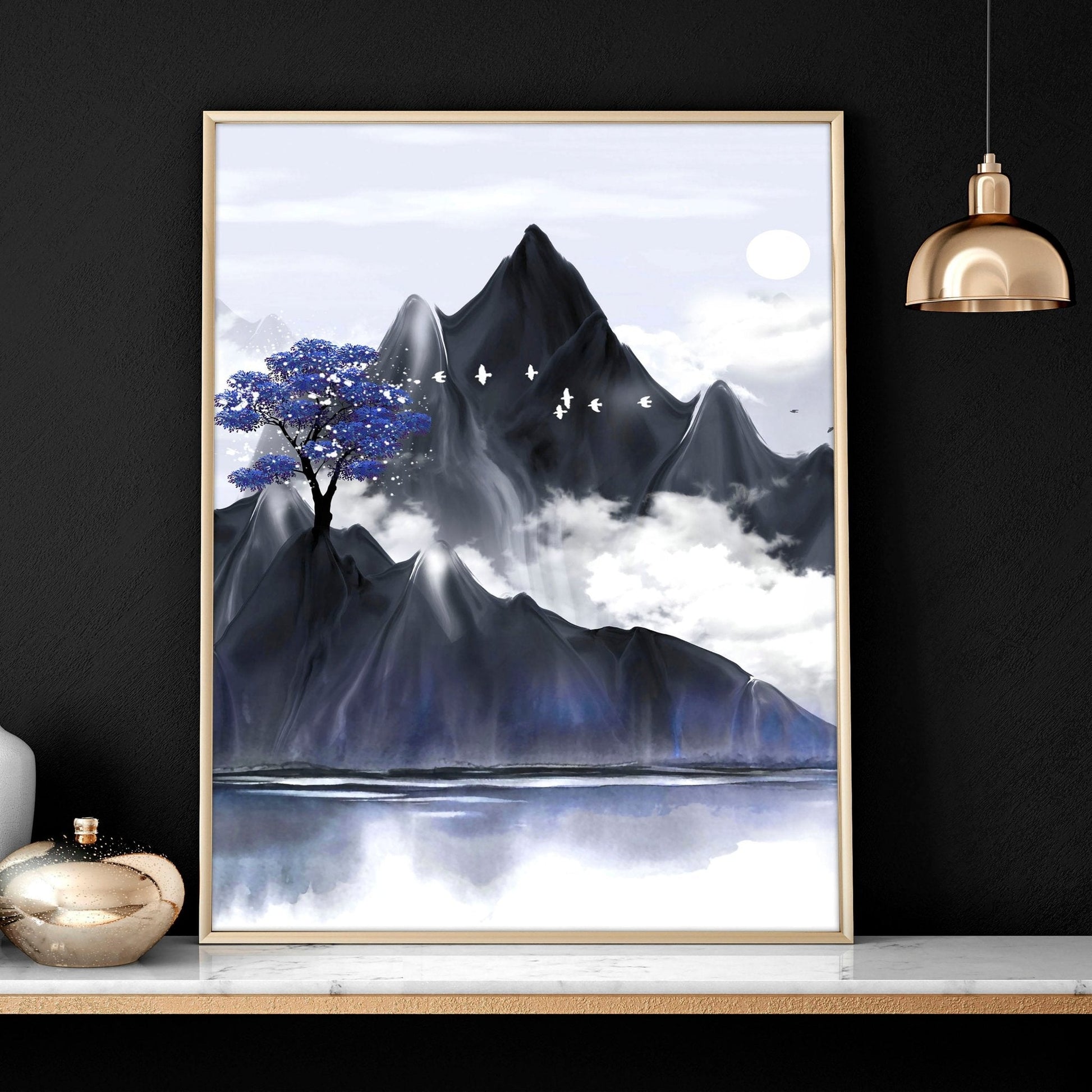 Living room pictures for walls | set of 3 Japanese art prints