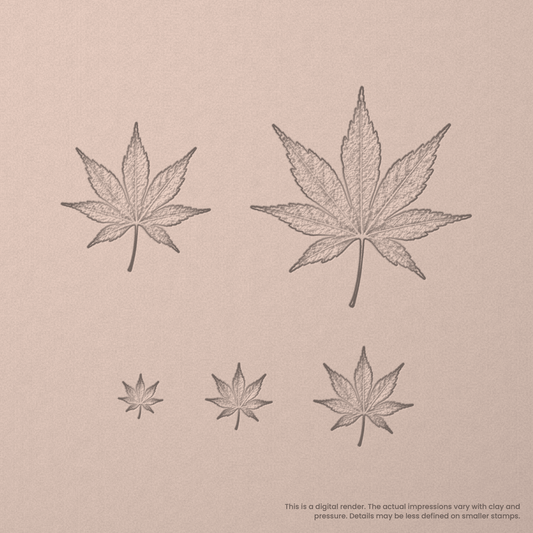 Japanese Maple Leaf Stamps - Photo Textured