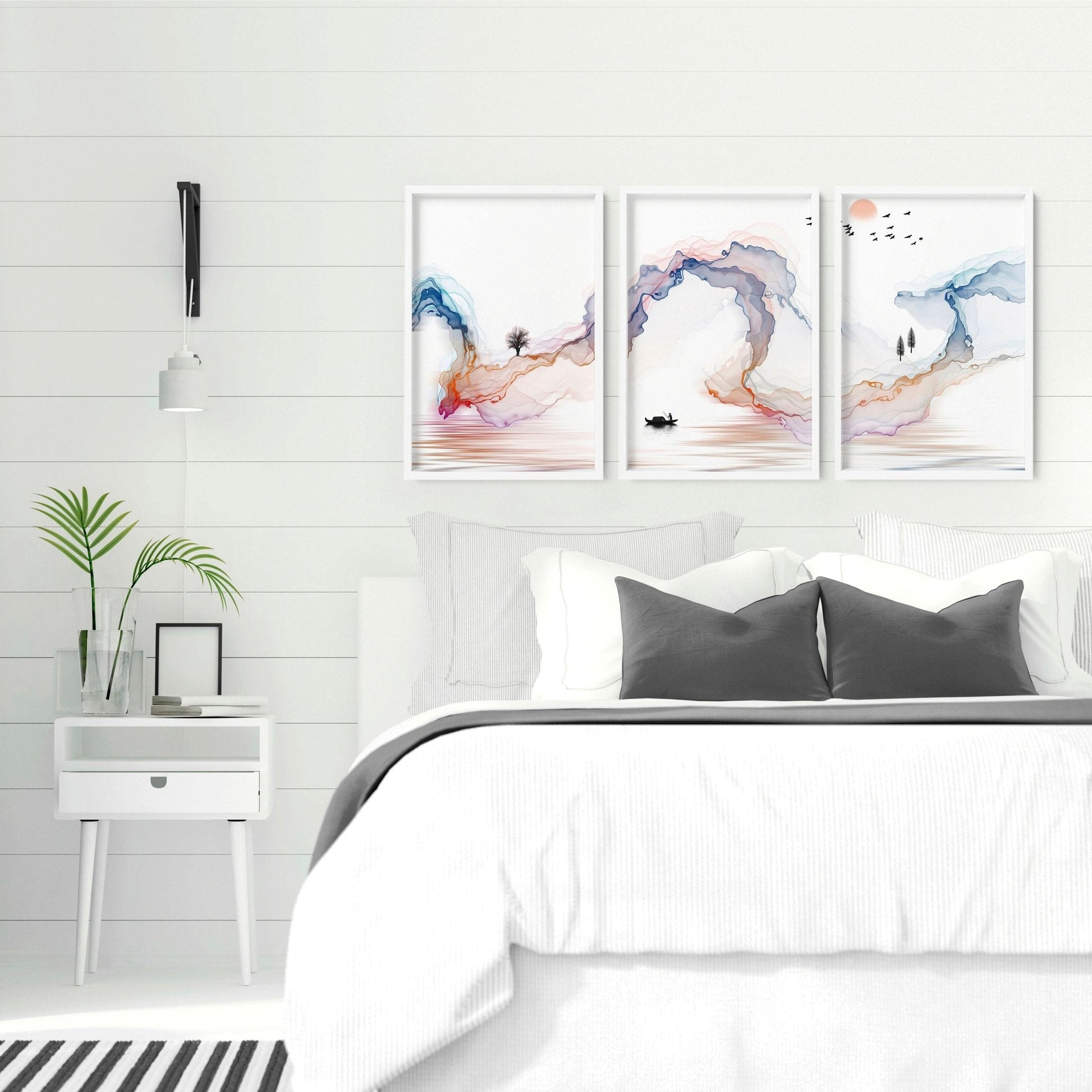 Japan gallery wall art | set of 3 wall art for bedrooms