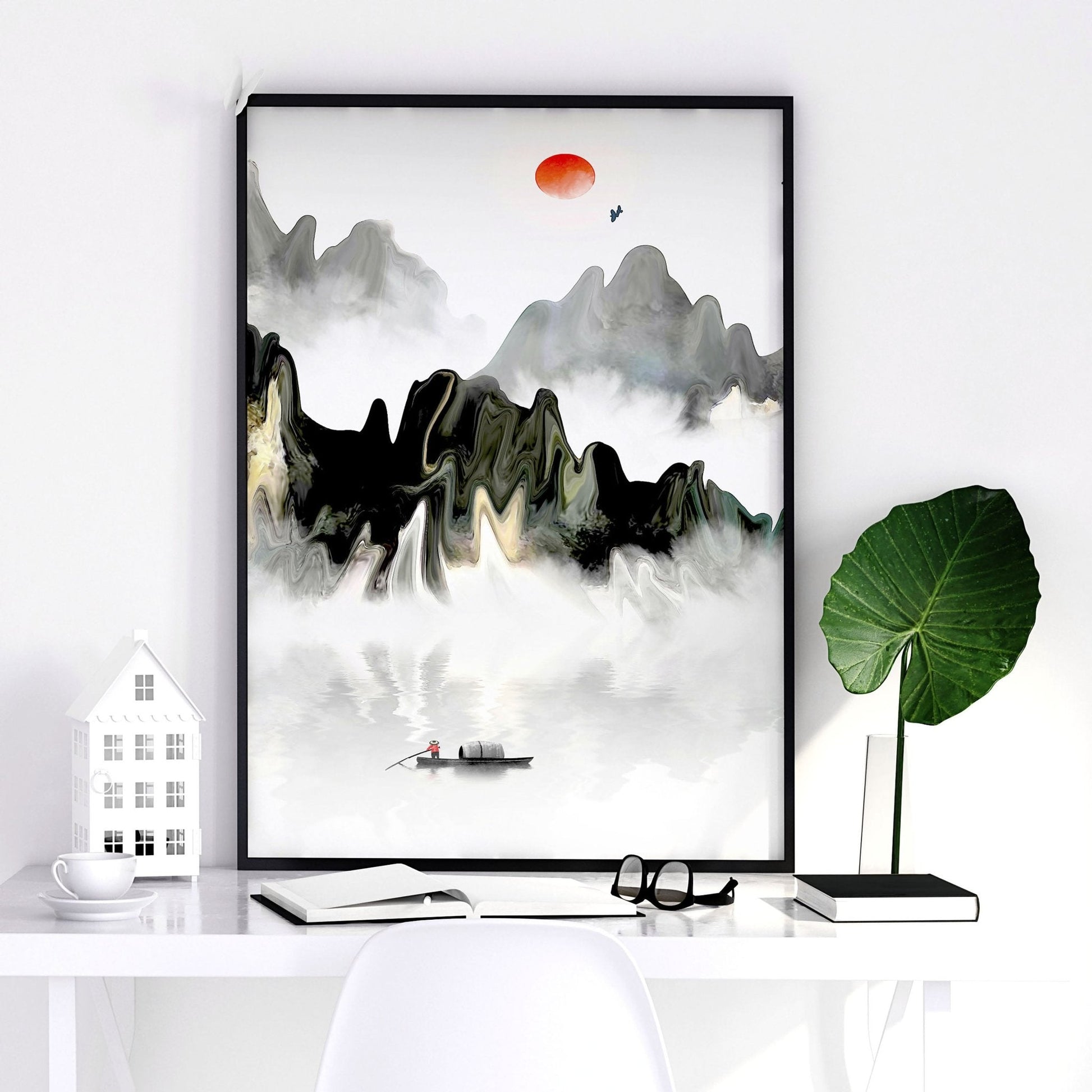 Art for a bedroom | set of 3 Japanese wall art