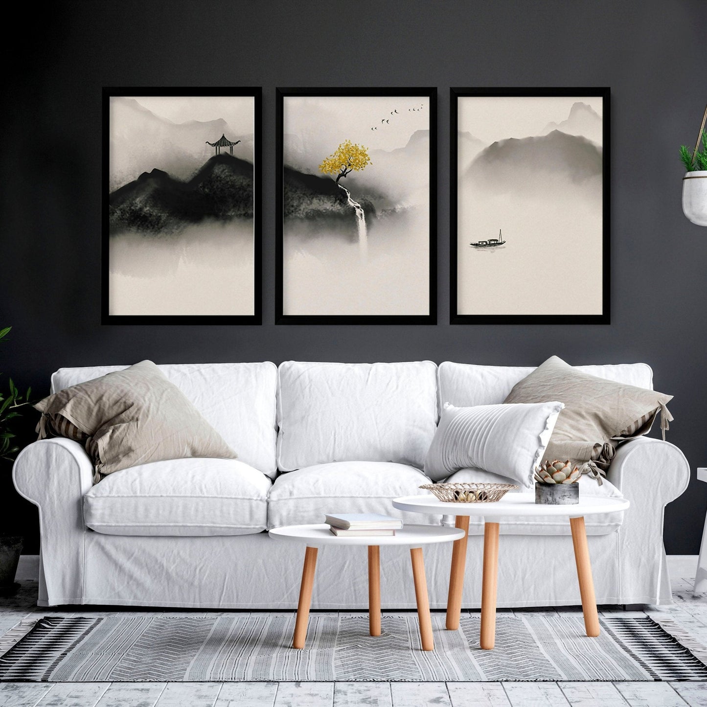 Japanese wall hanging | set of 3 wall art prints