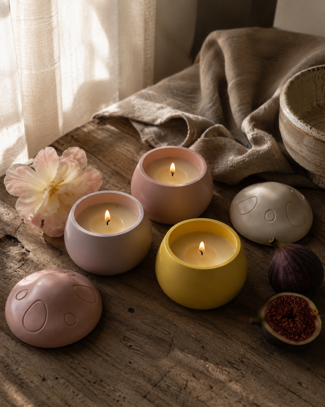 Mushroom Scented Candle - Handmade Jar