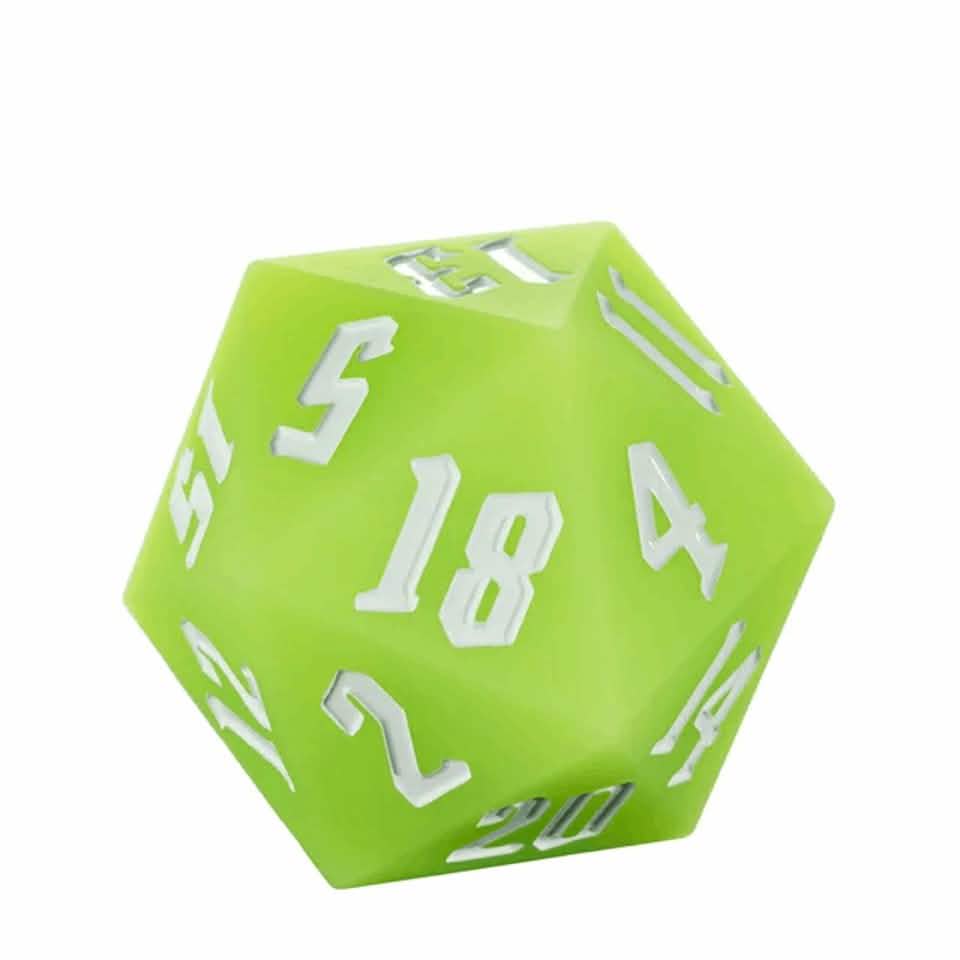Jester's Bounce | Silicone D20 | Single Dice | Green