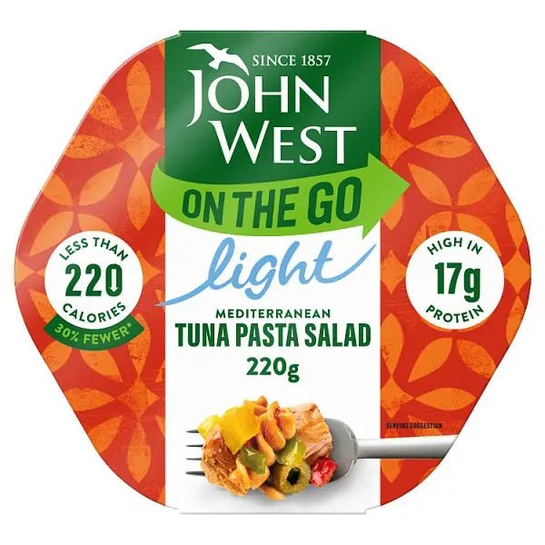 John West on the Go Light Mediterranean Tuna Pasta Salad 220g (Case of 6)