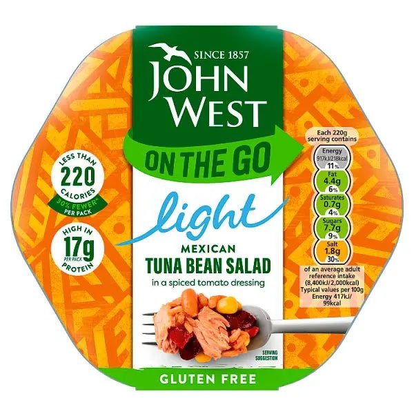 John West on the Go Light Mexican Tuna Bean Salad 220g (Case of 6)