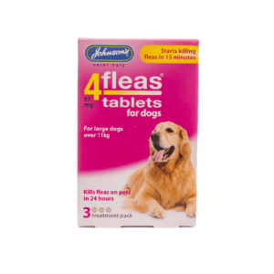 JVP 4Fleas Tablets Large Dogs over 11kg 57mg 3 - Case of 6