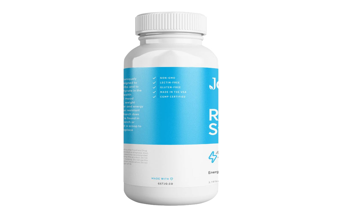 Jo’s Resistant Starch Powder – Premium Maize-Derived, Banana-Free (3LB) | Gut Health & Energy