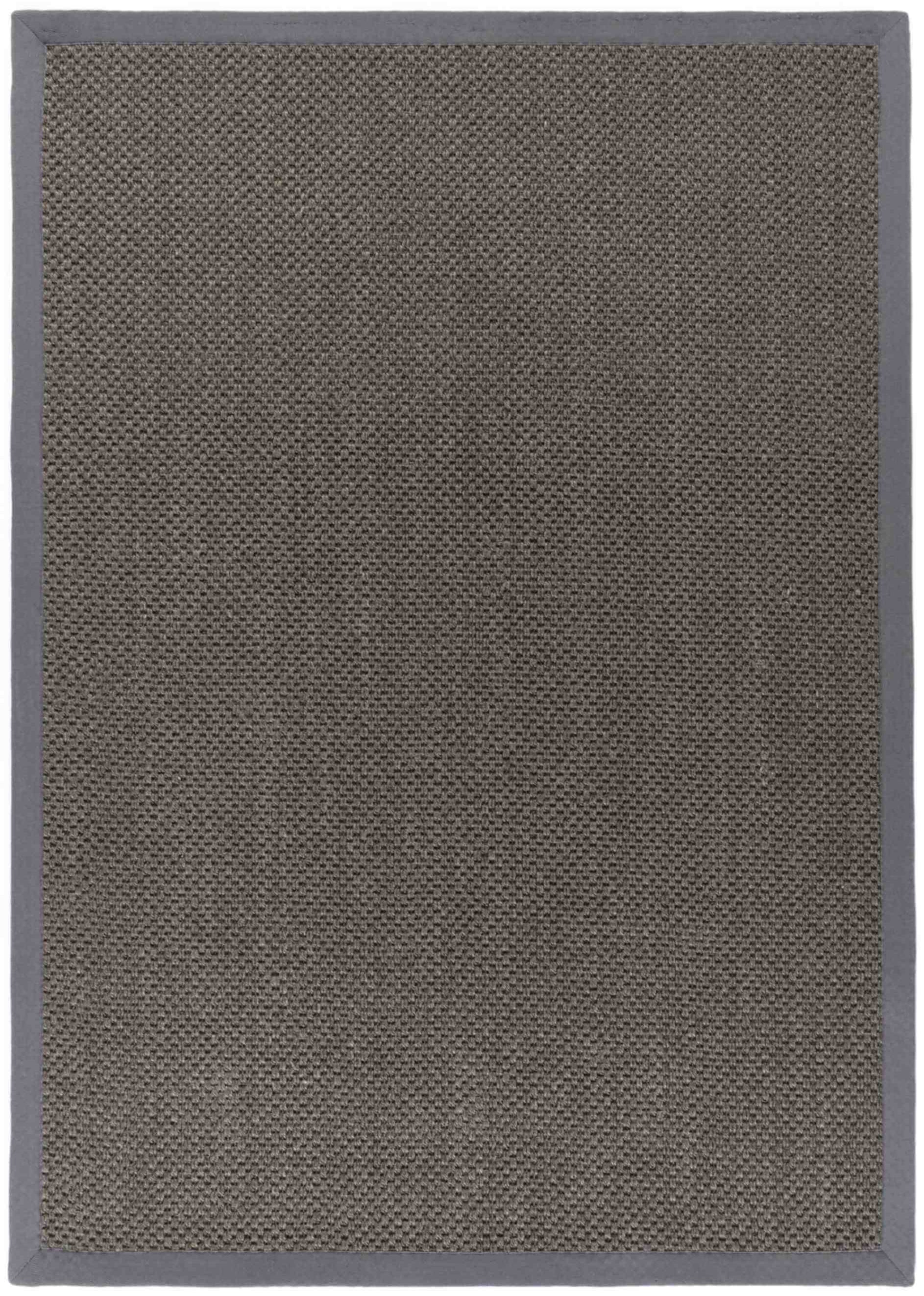 Bordered Dark Grey Non-Slip Sisal Rug