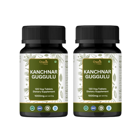 ORGANIC SPREE Kanchnar Guggulu 120 Tablets – Detox & Lymphatic Health | Ayurvedic, Vegetarian, Certified