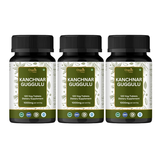 ORGANIC SPREE Kanchnar Guggulu 120 Tablets – Detox & Lymphatic Support
