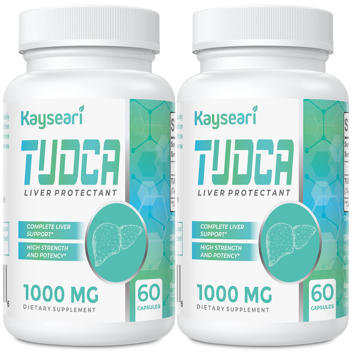 Kayseari TUDCA Bile Salts Supplement 1000mg – 120 Veggie Capsules | Liver Support