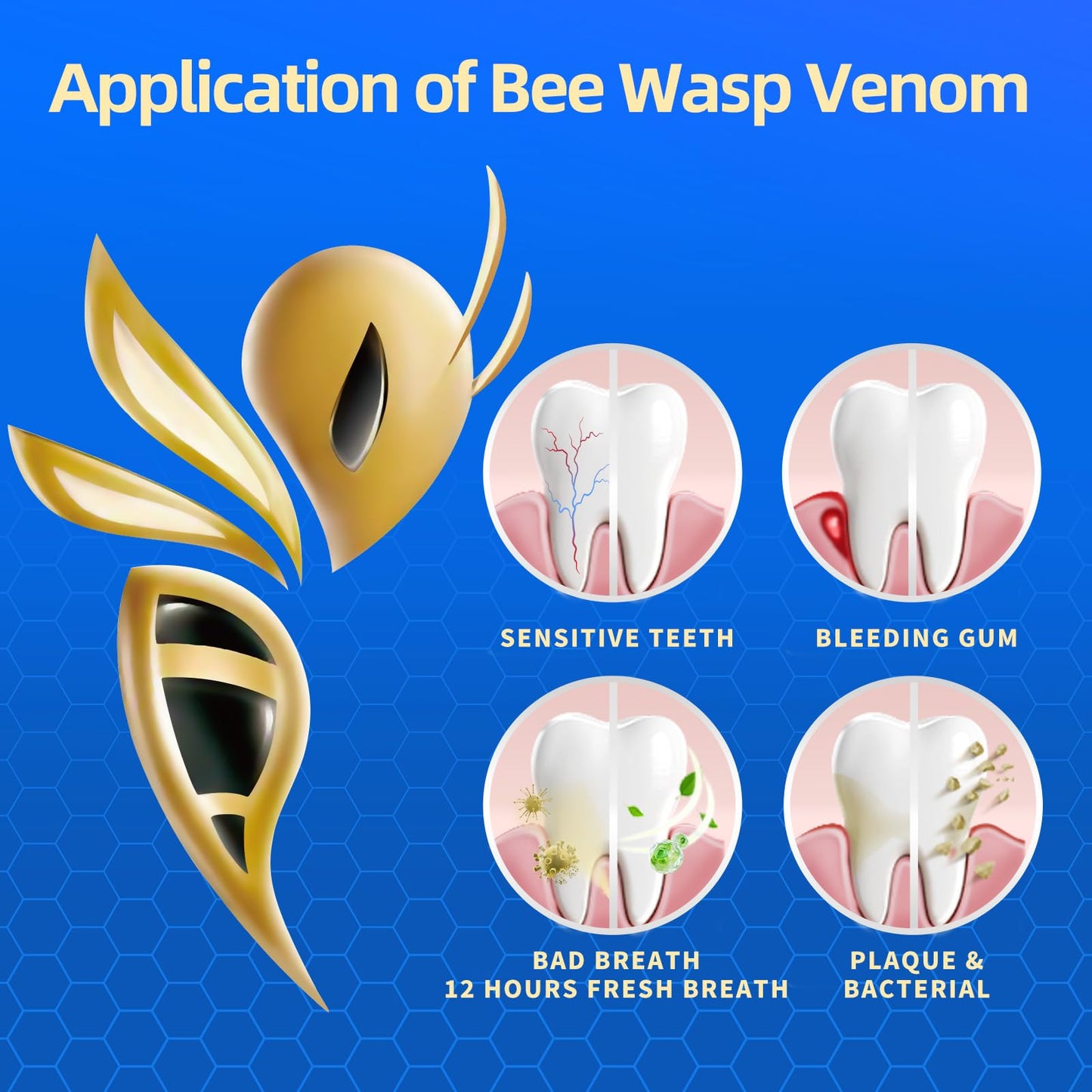 KeLeek 3-Pack Turbo Whitening Toothpaste – 18% Nano-Hydroxyapatite + Bee Wasp Venom