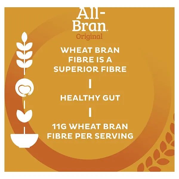 Kellogg's All-Bran Original Breakfast Cereal 500g (Case of 6)