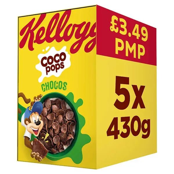 Kellogg's Coco Pops Chocos Breakfast Cereal 5x430g (Case of 5)