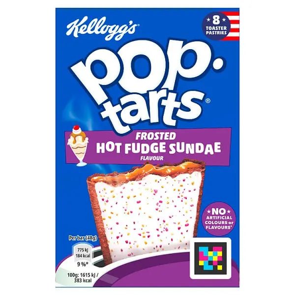 Kellogg's Pop-Tarts Frosted Hot Fudge Sundae Flavour Pastry Snack Slices 8x48g (Case of 6)