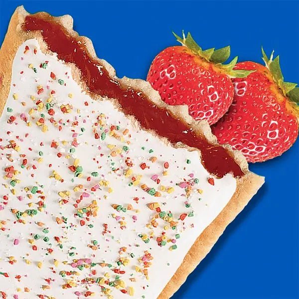 Kellogg's Pop Tarts Frosted Strawberry Sensation Pastry Snacks 8x48g (Case of 6)