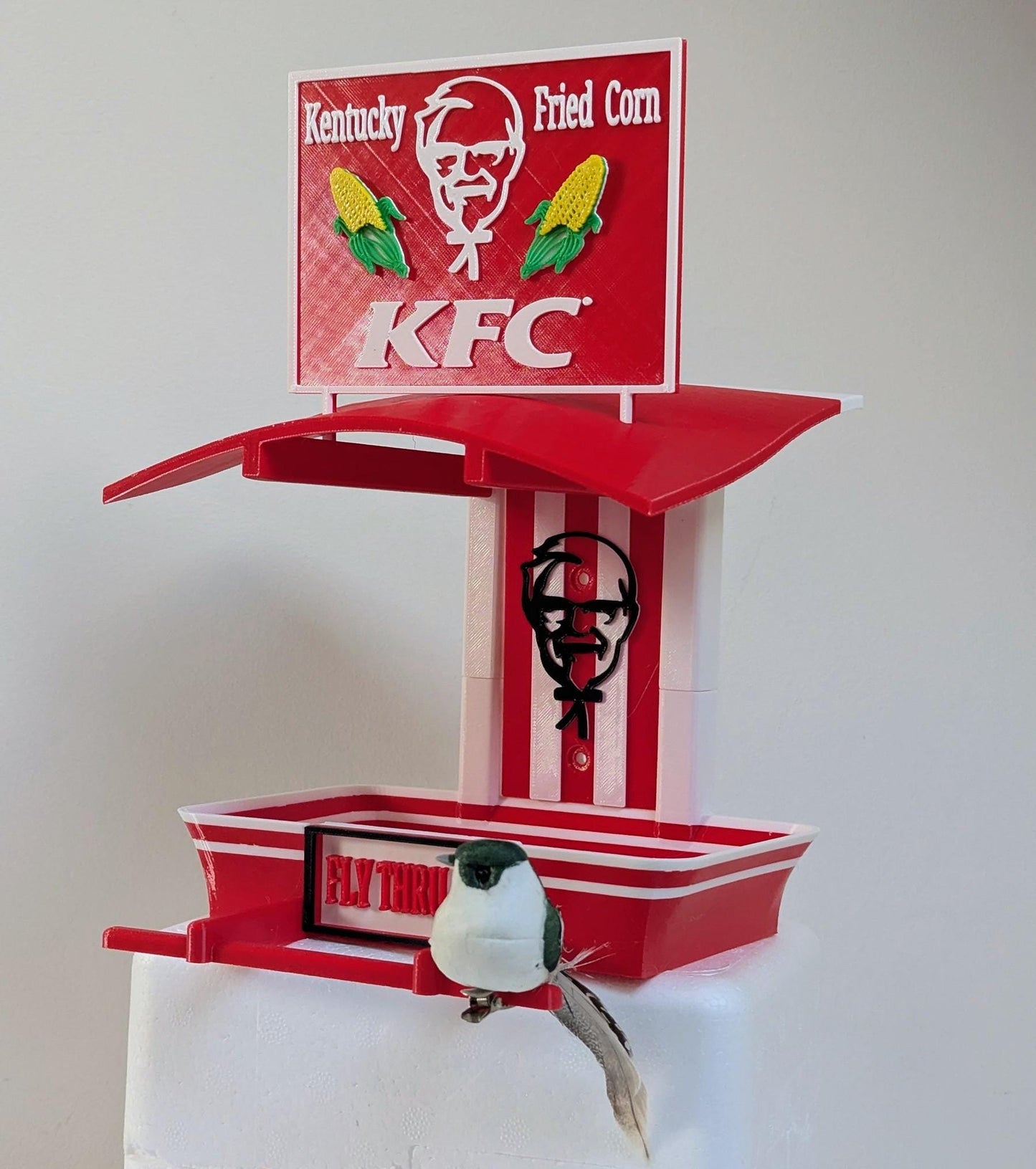 KFC Garden Bird Feeding Station - Garden bird seed feeder - quirky outdoor Decor - Wild Bird Food table