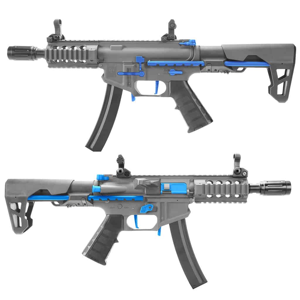 King Arms PDW 9mm SBR Shorty - Grey & Blue (Limited Edition)