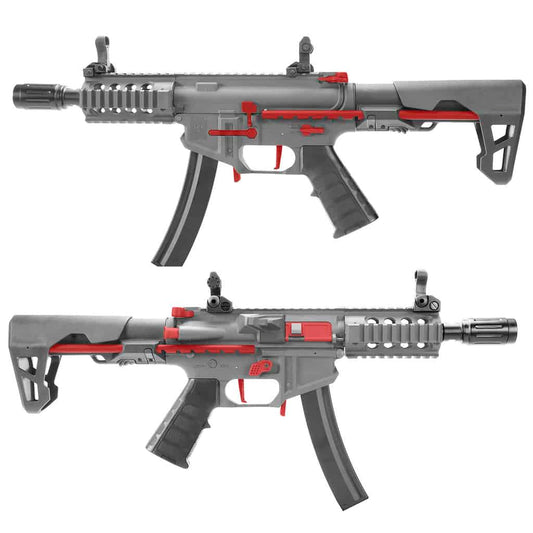 King Arms PDW 9mm SBR Shorty - Grey & Red (Limited Edition)