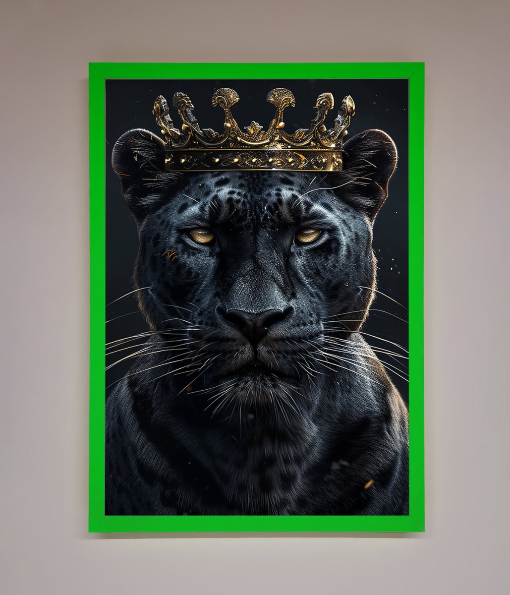 King Panther Framed Wall Art