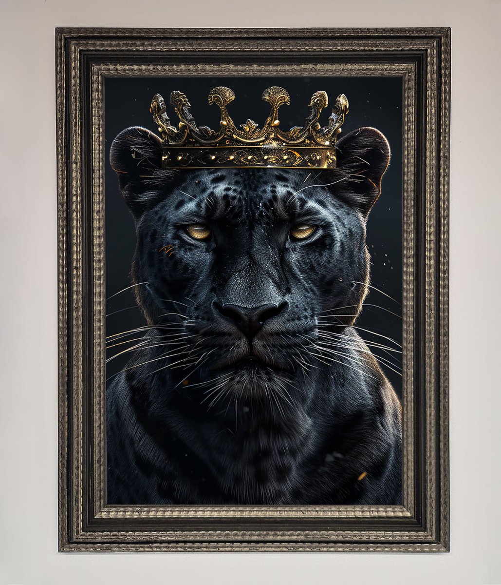 King Panther Framed Wall Art