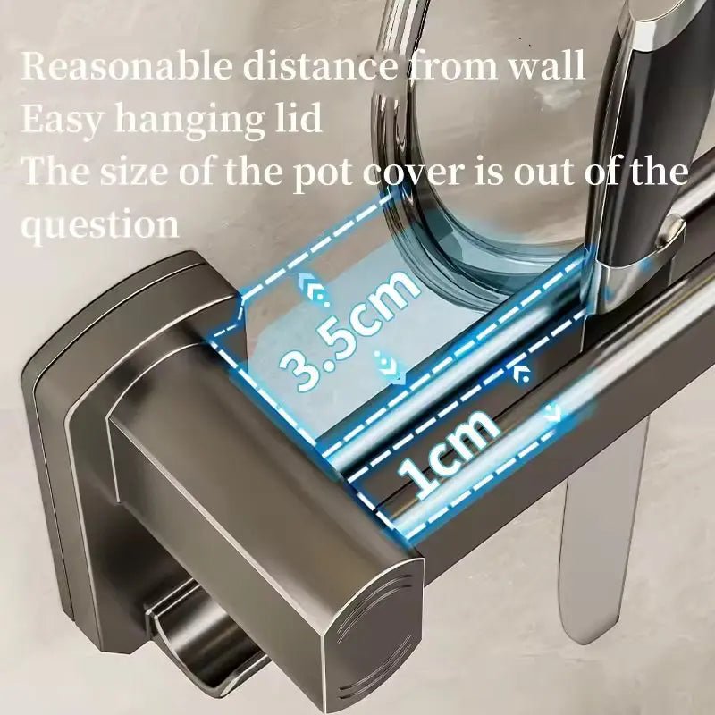 Kitchen Hook Punch-free Hanging Rod Spovel Hanger Row Hook Multifunctional Wall-mounted Storage Knife Holder