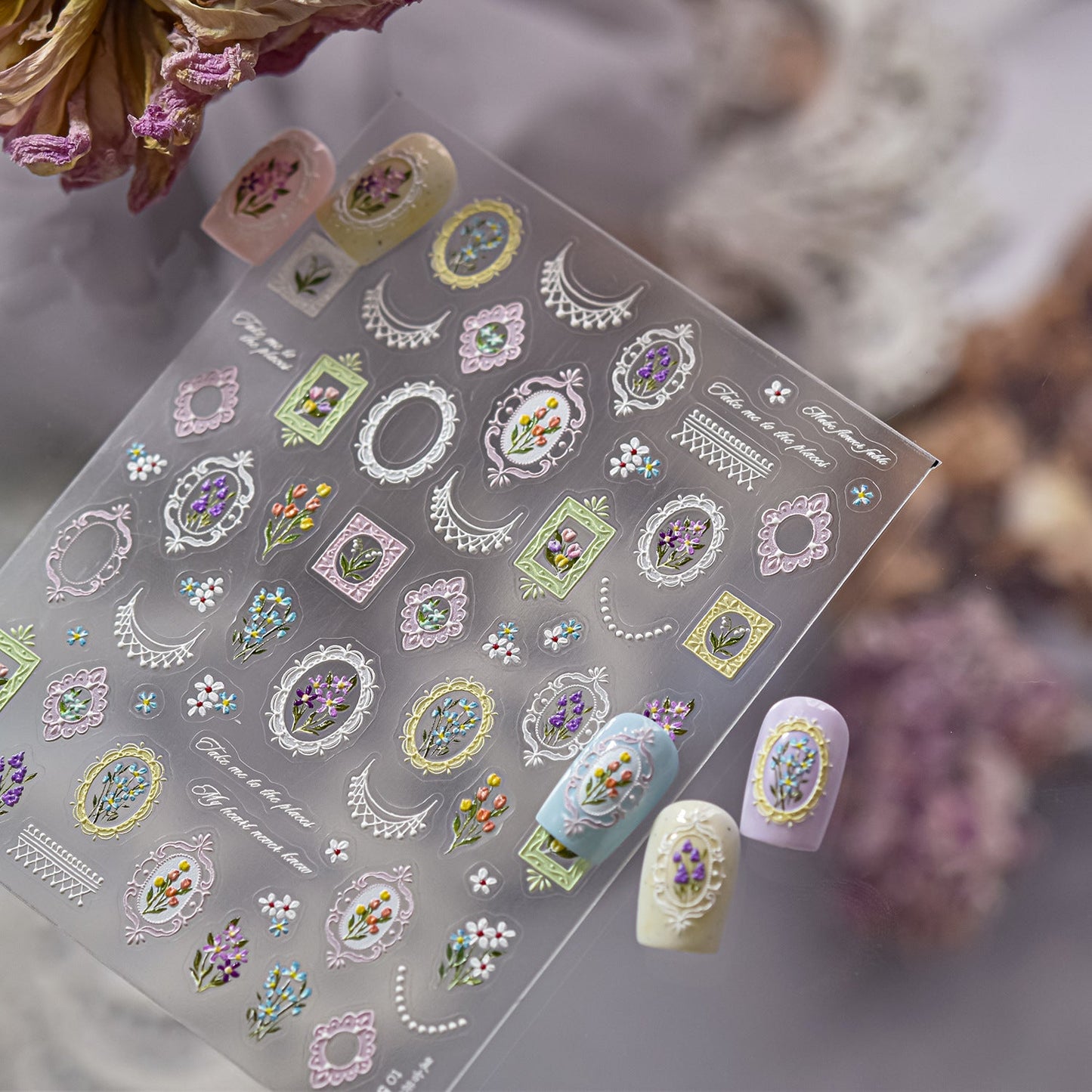 Hello Claws | Lace And Flower Nail Deco Sticker