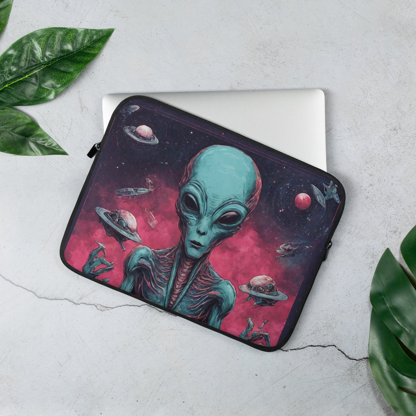 Alien Landscape Laptop Sleeve | AI-Designed Protection for 13″ & 15″ Laptops