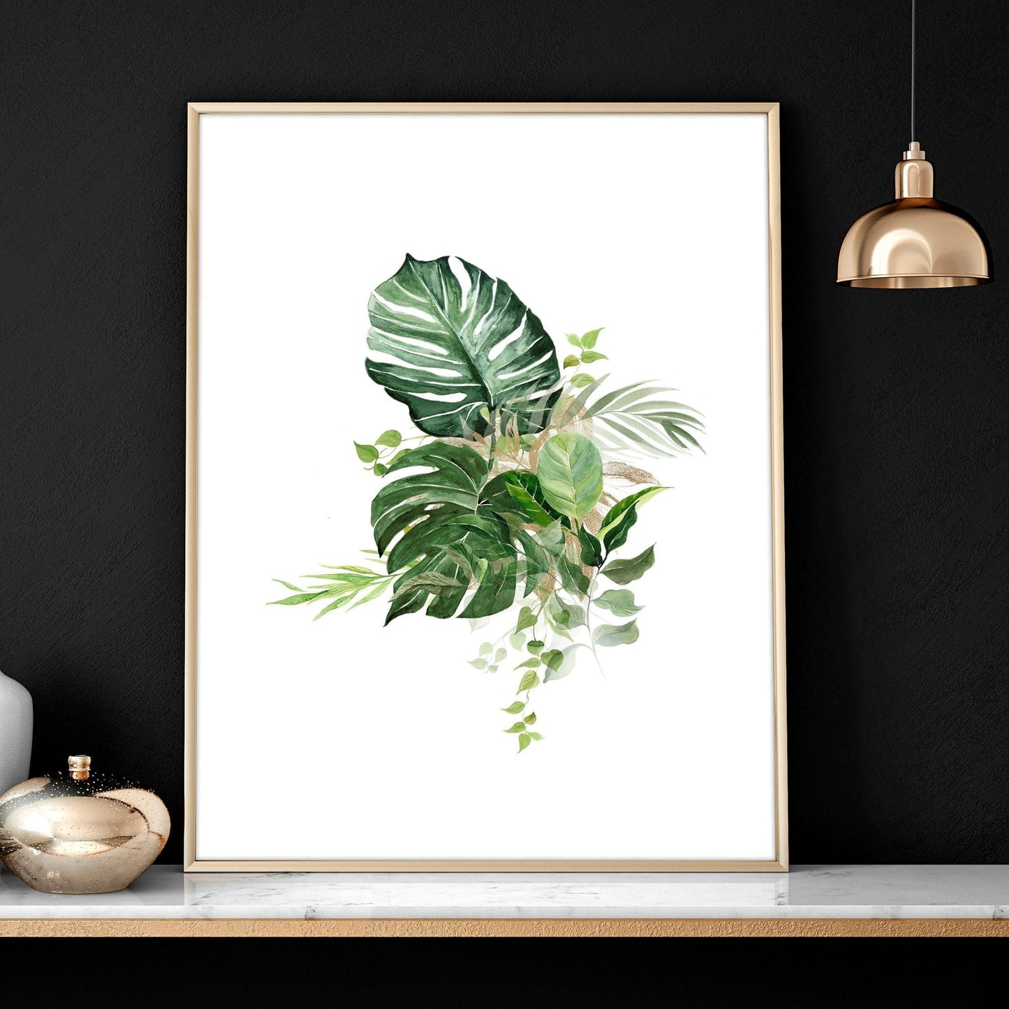 Large prints for living room | set of 3 Tropical wall art prints