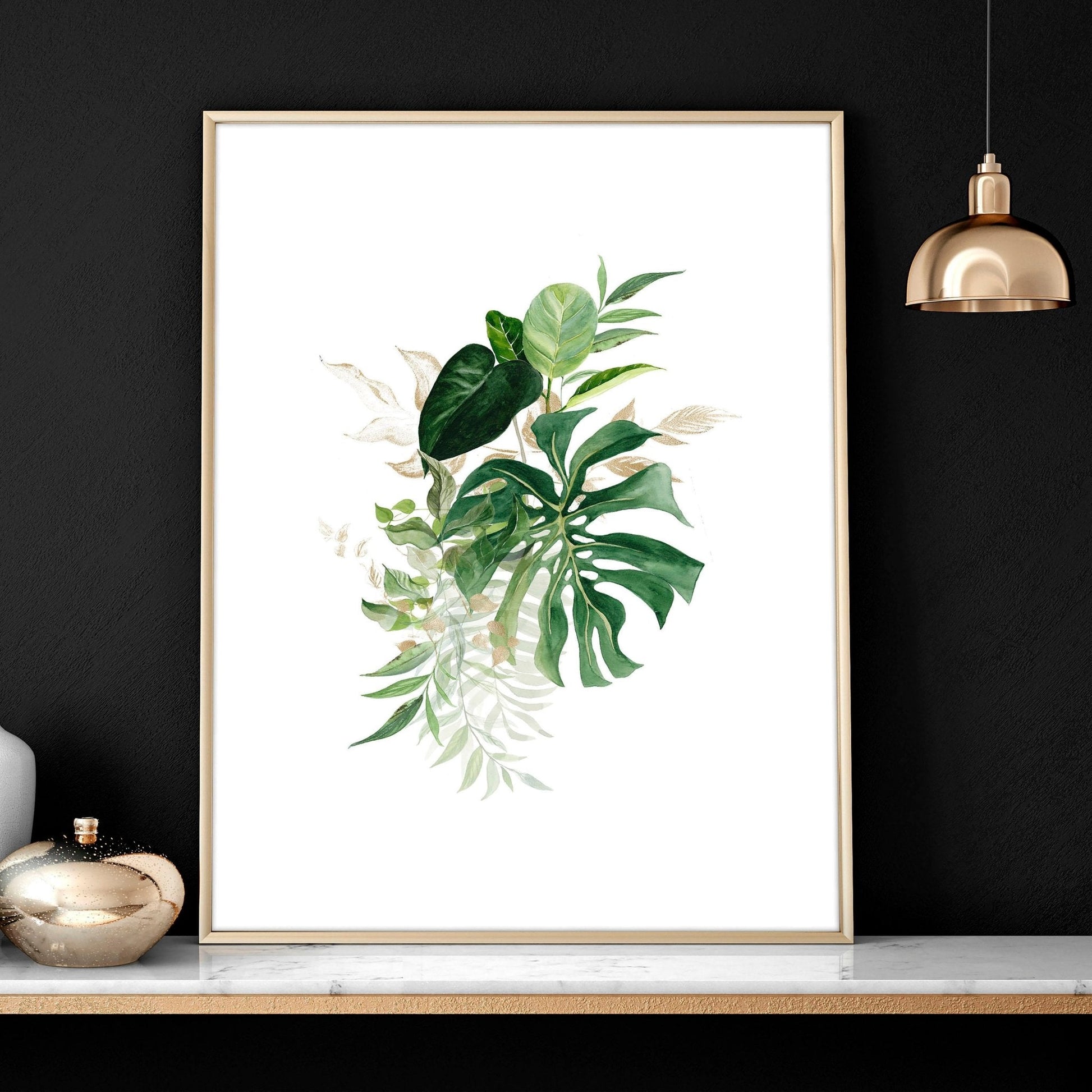 Large prints for living room | set of 3 Tropical wall art prints