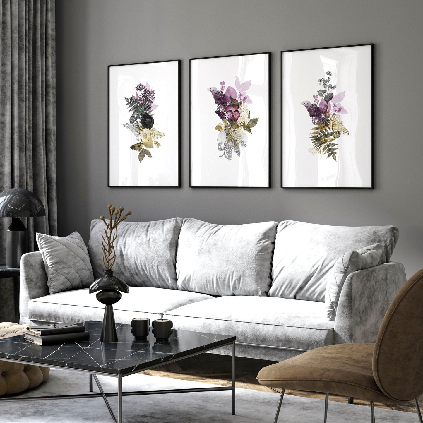 Large wall prints | set of 3 wall art for living room