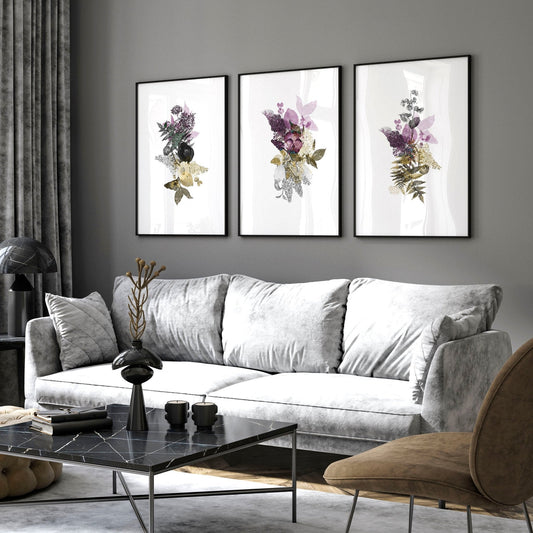 Large wall prints | set of 3 wall art for living room