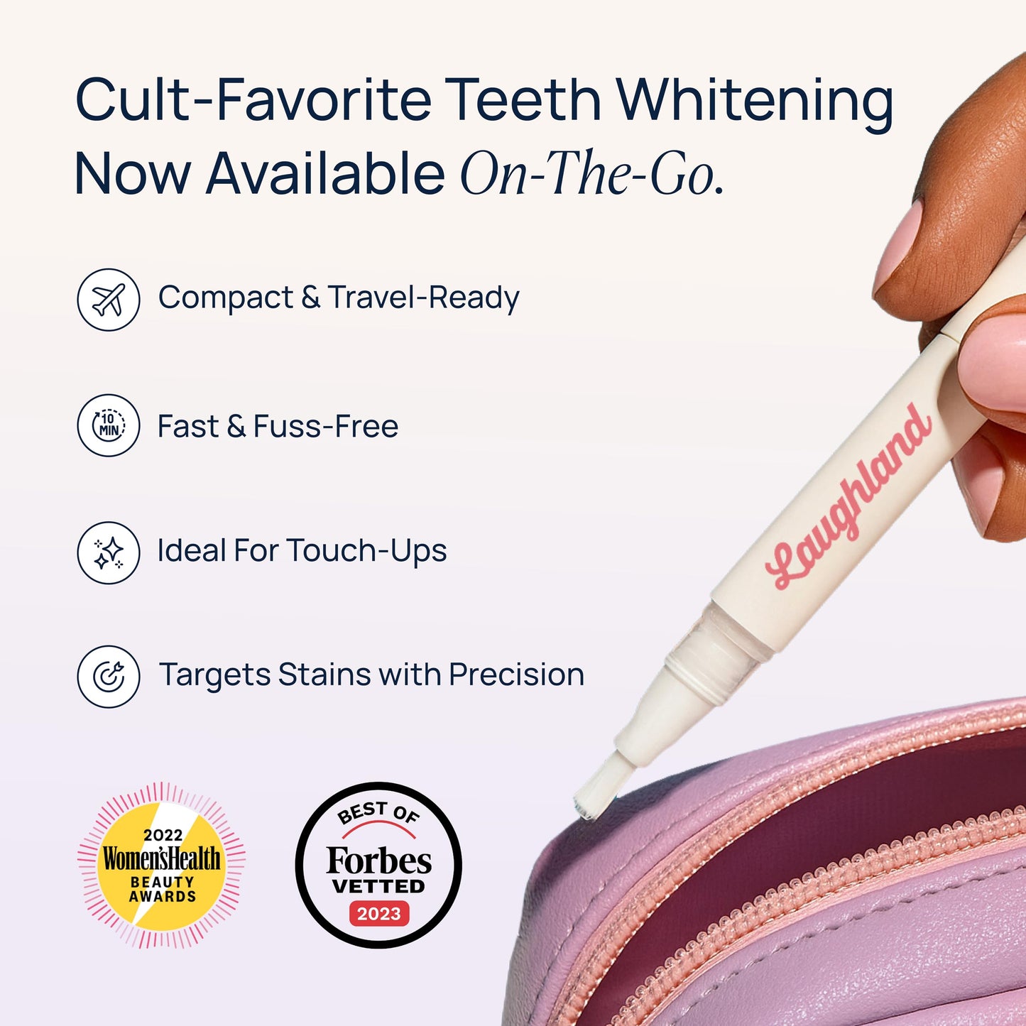 Laughland Everyday to Go Whitening Teeth Pen – 8% Hydrogen Peroxide, Gentle on Sensitive Teeth, 6 Treatments