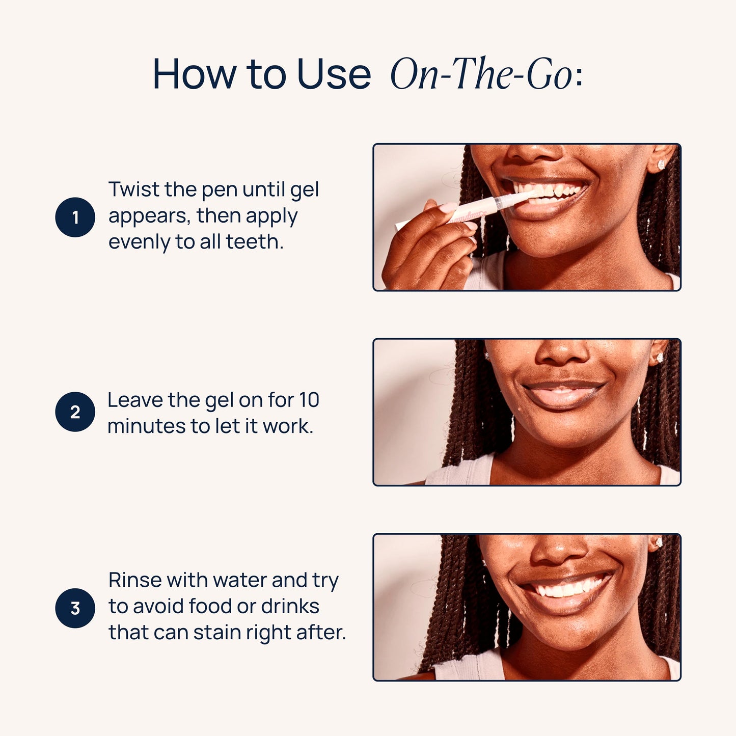 Laughland Everyday to Go Whitening Teeth Pen – 8% Hydrogen Peroxide, Gentle on Sensitive Teeth, 6 Treatments