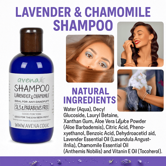 Lavender & Chamomile Shampoo – Natural Anti-Dandruff Hair Cleanser – Handmade