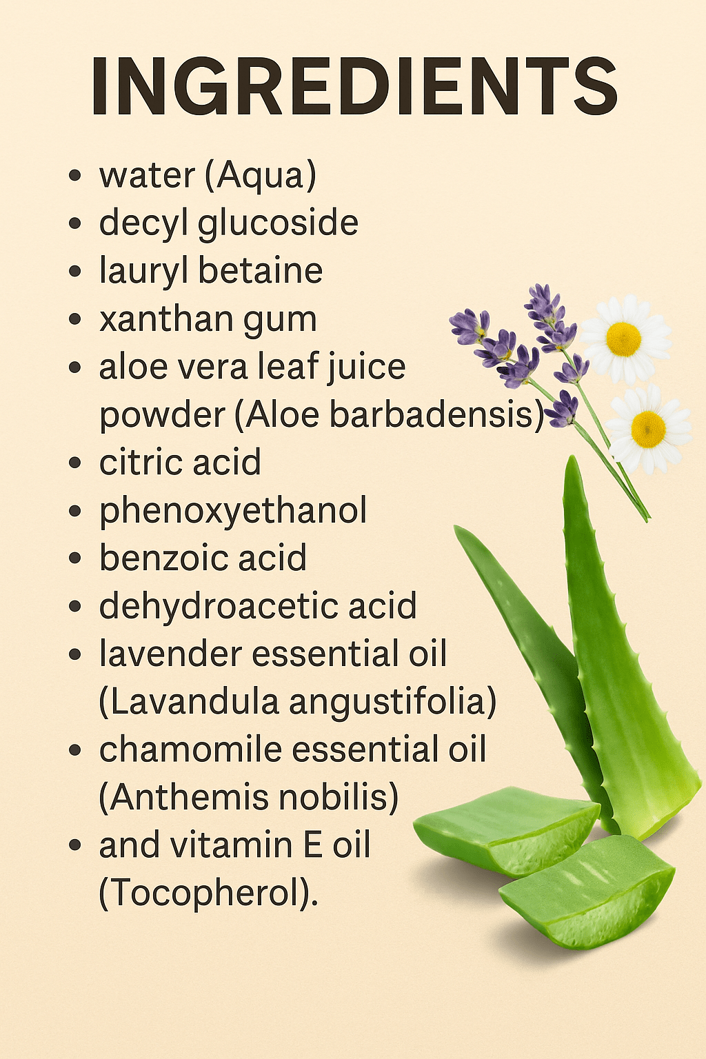 Lavender & Chamomile Shampoo – Natural Anti-Dandruff Hair Cleanser – Handmade
