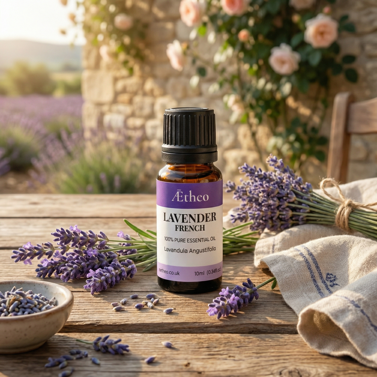 Aetheo French Lavender Essential Oil — 100% Pure, 10ml, UK Bottled
